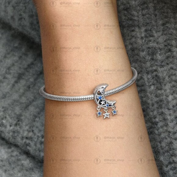 Pandora Star & Crescent Moon Charm - Picture 2 of 2